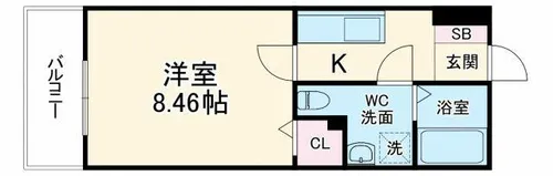 R SQUARE東天満 アールスクエア東天満【9階】の間取り