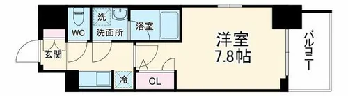 大阪府大阪市中央区島町2丁目【マンション】の間取り