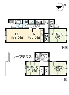 URタウンハウス岩岡【0150002号室】の間取り