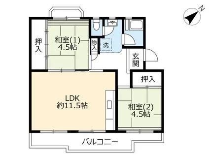 UR泉南尾崎【0080305号室】の間取り