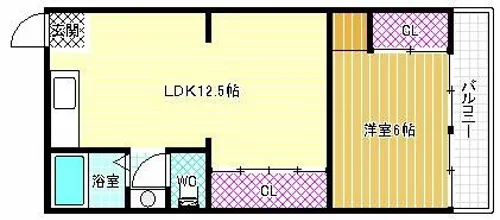 黒岡マンション【3階】の間取り