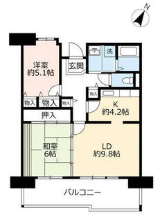 URルゼフィール名谷東【4221003号室】の間取り