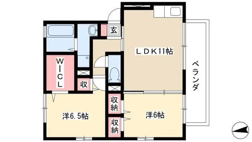 RiverEast北畑 A【1階】の間取り