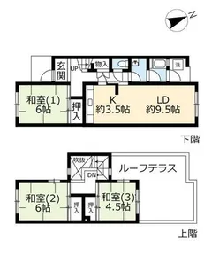 URタウンハウス岩岡【0160005号室】の間取り