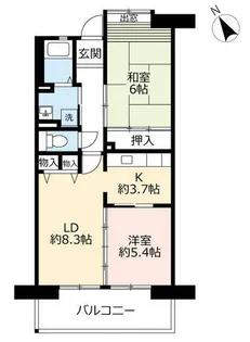 URアルビス旭ヶ丘【0030404号室】の間取り