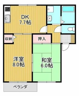 聖ソレアードA棟【2階】の間取り