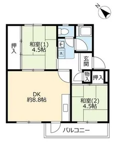 UR逆瀬川【0060203号室】の間取り