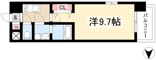 La Douceur志賀本通Ⅱ【1009号室】の間取り