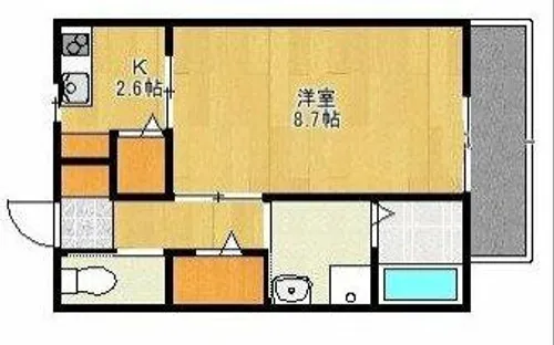ハイツウエストⅡ【104号室】の間取り