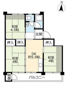 UR鳴子【0910404号室】の間取り