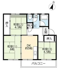 UR中登美第三【C110403号室】の間取り