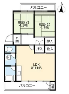 UR釈尊寺第二【0220405号室】の間取り