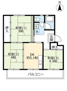 UR男山【A420404号室】の間取り