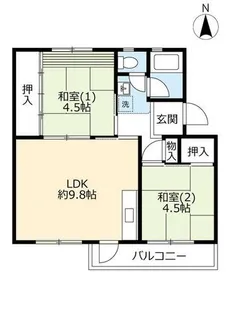 UR男山【A580301号室】の間取り