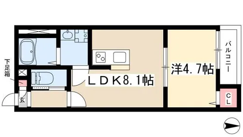 アエスタース【3階】の間取り