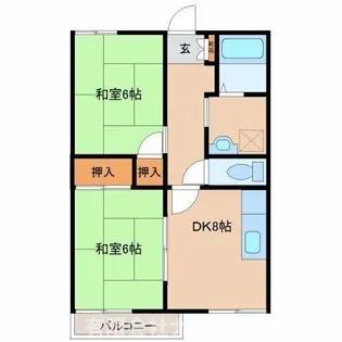 カーサYASIRO【202号室】の間取り