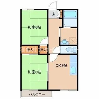 カーサYASIRO【202号室】の間取り