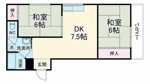 西川マンション【3階】の間取り