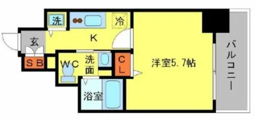 エスリード阿波座サウスプレイス【11階】の間取り