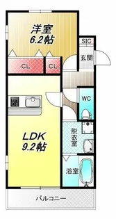 1LDKの間取り画像