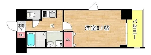 1Kの間取り画像