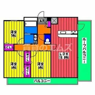 ラヴィアン宮前Ⅱ号館【4階】の間取り