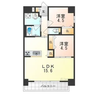 シャンピア堺【4階】の間取り