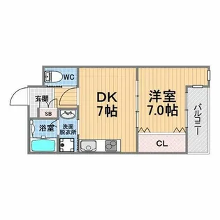 メインステージ甲子園口【2階】の間取り