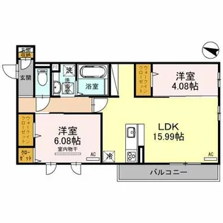 エヌプレミール【2階】の間取り