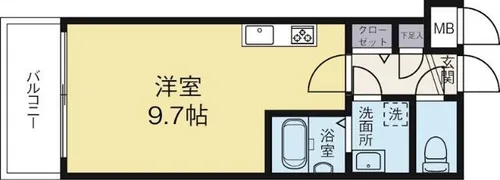 福岡県福岡市中央区薬院1丁目【マンション】の間取り