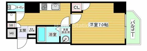 大阪府大阪市福島区海老江5丁目【マンション】の間取り