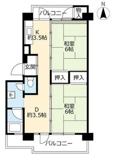 UR中央台【2270607号室】の間取り