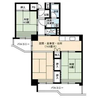 UR千代が丘【1050702号室】の間取り