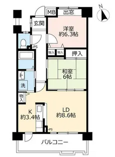 URアーバンラフレ虹ヶ丘南【0100505号室】の間取り