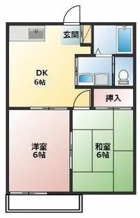 サンコーポ柱東山 B【103号室】の間取り