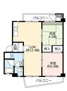 UR逆瀬川【0190404号室】の間取り