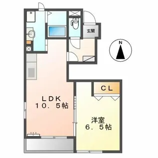 サンシティーA【1階】の間取り