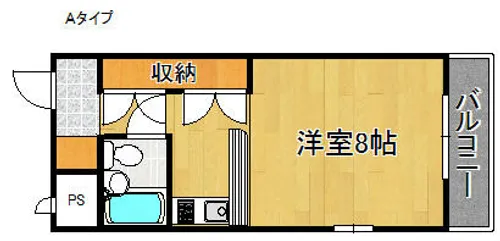 ユウパレス泉佐野・中町【4階】の間取り
