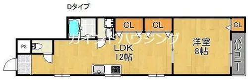 安立コーポⅡ【3階】の間取り