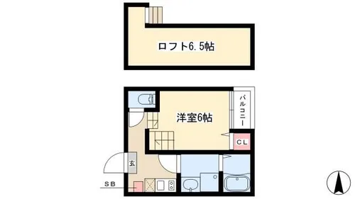 Bell Box(ベルボックス)【102号室】の間取り