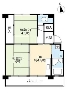 UR香里【E170304号室】の間取り