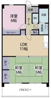 菊竹ビル金鶏【5階】の間取り