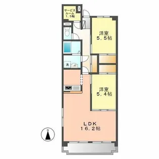 メゾンプチシャトー出口A館【A201号室】の間取り