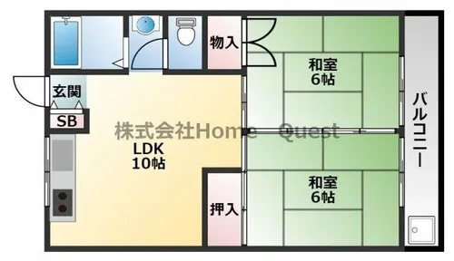 コンフォート青山【2階】の間取り