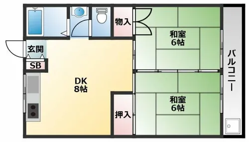 コンフォート青山【2階】の間取り