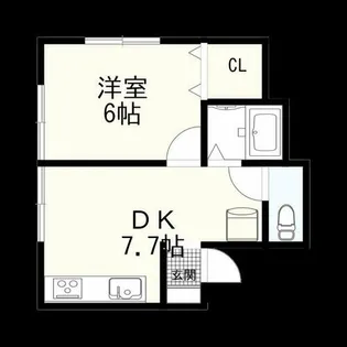 プレゼンス浜の宮【102号室】の間取り