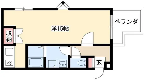 1Rの間取り画像