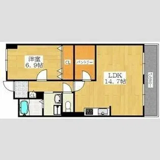 帝塚山グランアトリウム【7階】の間取り