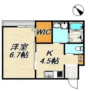サンウィング妙法寺【1階】の間取り