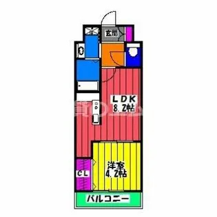 パルククレール博多【202号室】の間取り